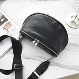 Women PU Leather Black Purse Fashion Simple Bag Casual Shoulder Packbag For Women Sports Hiking Crossbody
