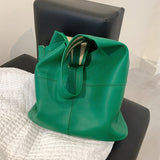 Christmas Gift Big Soft PU Leather Shoulder Bags for Women 2021 hit Handbag Fashion Designer Simple Shoulder Purses Ladies High Capacity