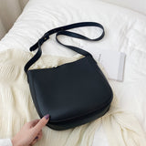 Pure color Casual Bucket bag 2021 New High quality PU Leather Women's Designer Handbag High capacity Shoulder Messenger Bag