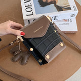 Christmas Gift с доставкой Contrasting design Chain PU Leather Crossbody Bags Women 2020 Branded Shoulder Handbags Female Travel Handbag