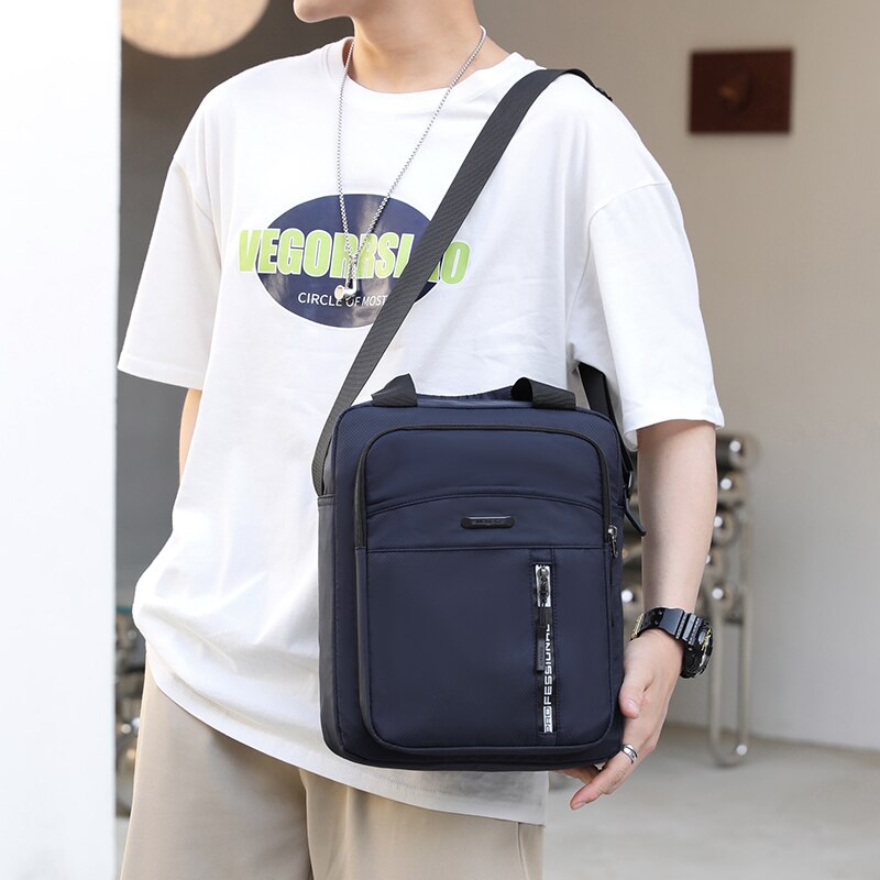Mini practical men crossbody bags retro sturdy nylon men's shoulder bag casual outdoor short-distance travel bags