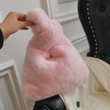 Christmas Gift DORANMI Winter Fur Handbag Women Soft Fur Handbags 2021 New Fur Bag Female Clutch Top-handle Bags Fur Bolsa Feminina SB764