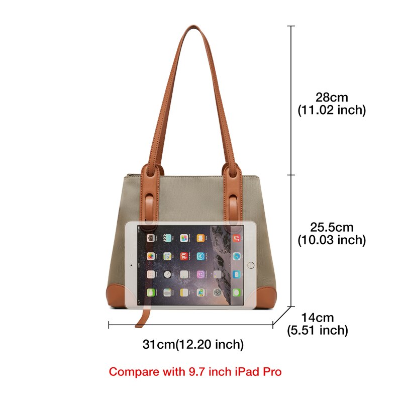 FOXER Autumn And Winter Large Lady Handbag Large Capacity Fabric Commuter Tote Bag High Quality Simple Retro Woman Shoulder Bag