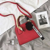 Luxury Handbags New Designer Brand Shoulder Bags Fur Ball Ladies SAC A Main Lady Candy Bow Scarf Women Bags Trend Handbag