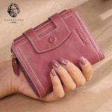 Vvsha Brand Natural Leather Female Small Money Bag Vintage Wallets Lady Zipper & Hasp Purse Women's Coin Pocket Card Holder