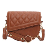 Fashion saddle bag mini mobile phone bag chain small handbag car stitching lady messenger bag casual shoulder bag wallet