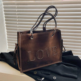 Vintage Large Tote Armpit bag 2021 Winter New High-quality Matte PU Leather Women's Designer Handbag High capacity Shoulder Bag