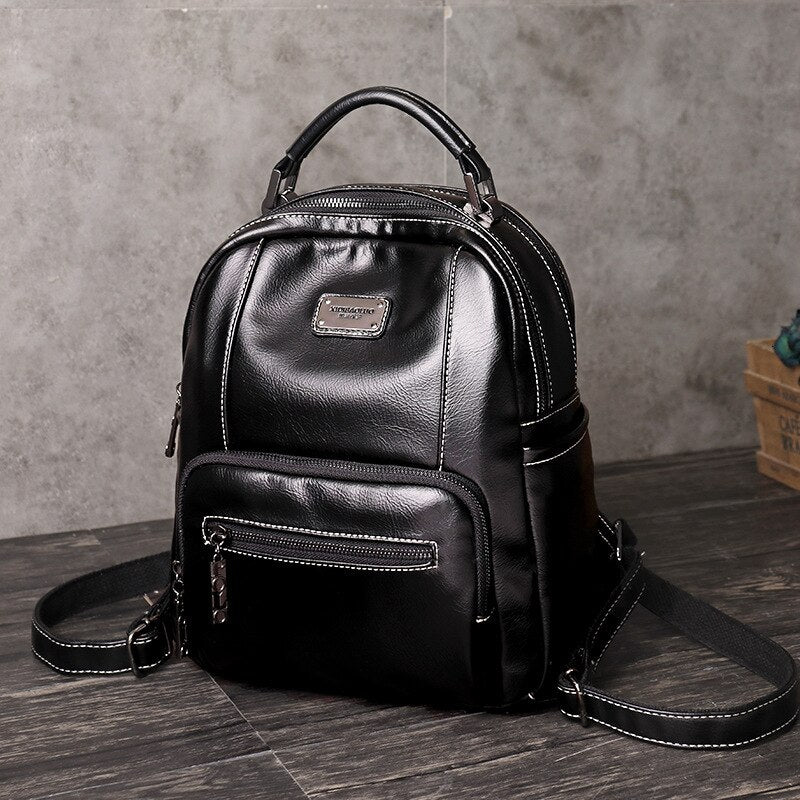 Christmas Gift Vintage Patent Leather Mochila Feminina Travel Fashion Backpack Female Women School Bags For Teenagers Rugzak Sac A Dos Polo