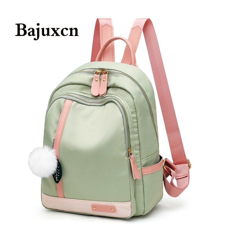 Brand Oxford Waterproof Backpack 2020 New Large Capacity Youth Girl Stitching School Bag Fashion Travel Bag Exquisite Pendant Pi