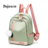 Brand Oxford Waterproof Backpack 2020 New Large Capacity Youth Girl Stitching School Bag Fashion Travel Bag Exquisite Pendant Pi