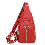 Fashion Tassels Women Crossbody Bags Diamond Chest Bag for Girl soft PU leather female Waist Belt Bag wallet phone purse handbag