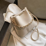 Elegant Female Chain Tote Bucket bag 2020 Fashion New Quality PU Leather Women's Designer Handbag Travel Shoulder Messenger Bag