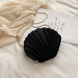 Vvsha Sweet Lady Shell Crossbody bag 2022 Fashion New High quality Velvet Women's Designer Handbag Chain Shoulder Messenger Bag