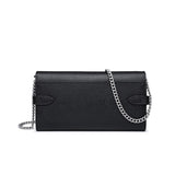 FOXER Leather Classic Ladies Small Shoulder Bag Summer Ladies Evening Chain Messenger Bag Fashion All-Match Hand Envelope Bag