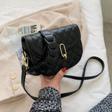 Pleated Belt Saddle Bag Pu Leather Crossbody Bag for Women 2021 Fashion Sac A Main Female Shoulder Bag Female Handbag and Purses