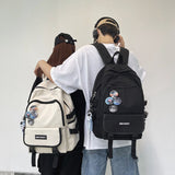Vvsha New Large Capacity Waterproof Nylon Cool Backpack Unisex Badge Travel Bag Women Schoolbag Men Laptop Backpacks Bookbag
