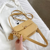 Christmas Gift Simple Square Shoulder Bags for Women 2021 New Luxury Pu Leather Crossbody Bags Ladies Solid Color Messenger Bag White Handbags
