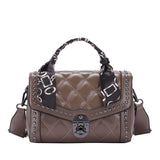 Fashion  Crossbody Bags for Women Casual Ribbons Shoulder Bag Designer Luxury PU Leather Lock Chains Car Stitching Handbags