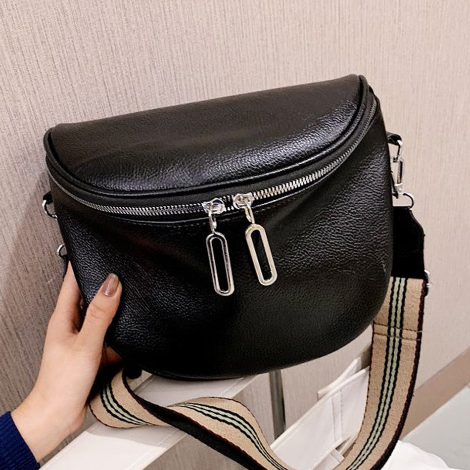Christmas Gift Purses and Handbags Crossbody Saddle Bags Pu Leather Messenger Bags for Women 2021 Fashion Wide Shoulder Strap Ladies Handbags