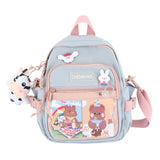 Christmas Gift Small candy color women's backpack Cute patchwork design female student one-shoulder schoolbag Fashion Japanese casual mini bag