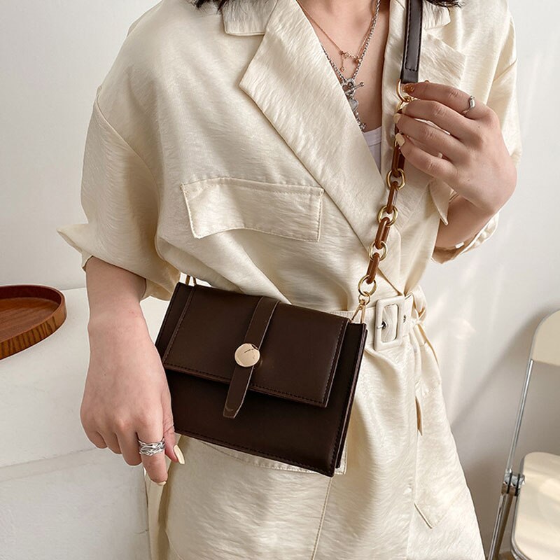 Fashion Handbags For Women High Quality Soft Leather Shoulder Bags Crossbody Bag Simple Small Square Bag Designer Lady Purse