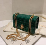 Christmas Gift Mini Square Flip bag 2021 Summer New Quality PU Leather Women's Designer Handbag Stone pattern Lock Chain Shoulder Messenger Bag