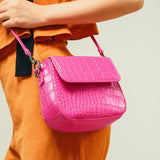 Brands Alligator Saddle Bags for Women 2021 Fashion Crocodile Pattern Women's Handbag Shoulder Crossbody Bags Small Clutch Purse
