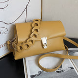 Christmas Gift Small Flap Designer Shoulder Bags for Women 2021 New Luxury Leather Tote Messenger Bag Lady Simple Handbags Yellow Crossbody Bag
