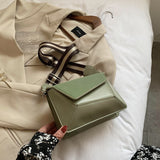 Christmas Gift Splicing Square Crossbody bag 2021 New Quality Matte Leather Women's Designer Handbag Wide Shoulder strap Shoulder Messenger Bag