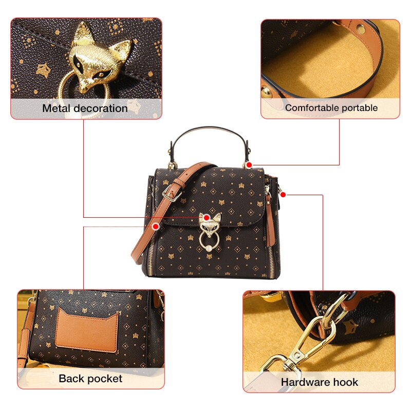 FOXER Brand Vintage Small Shoulder Bag for Women Fashion Signature Top Handle Tote Lady Crossbody Bag Soft Vacation Female Purse