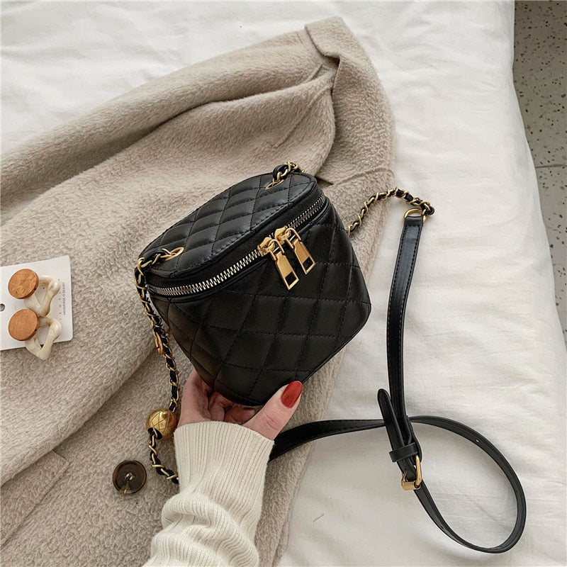 Lattice Square Box Crossbody Bag 2021 Fashion New High-quality PU Leather Women's Designer Handbag Chain Shoulder Messenger Bag