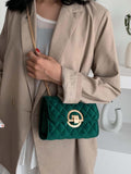 Christmas Gift Vintage Fashion Female Plaid Square Bag 2021 New Quality Velvet Women's Designer Handbag Lock Chain Shoulder Messenger Bags