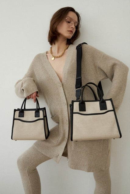 Vvsha Fashion New Tote Canvas Bag Women's Bag Fashion 2022 Korean Women's Bag Simple Shoulder Diagonal Bag Handbag Bag