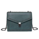 OLSITTI Scrub Leather Brand Designer Female Fashion Shoulder Simple Bags For Women 2020 Chain Rivet Luxury Crossbody Bag