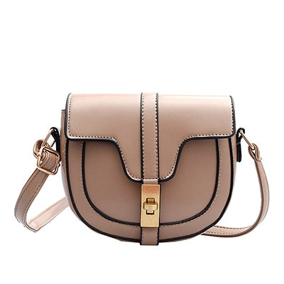 Fashion Crossbody Bags For Women Saddle Bags PU Leather Shoulder Messenger Bags Semi-circle Handbags French Niche Design Bag