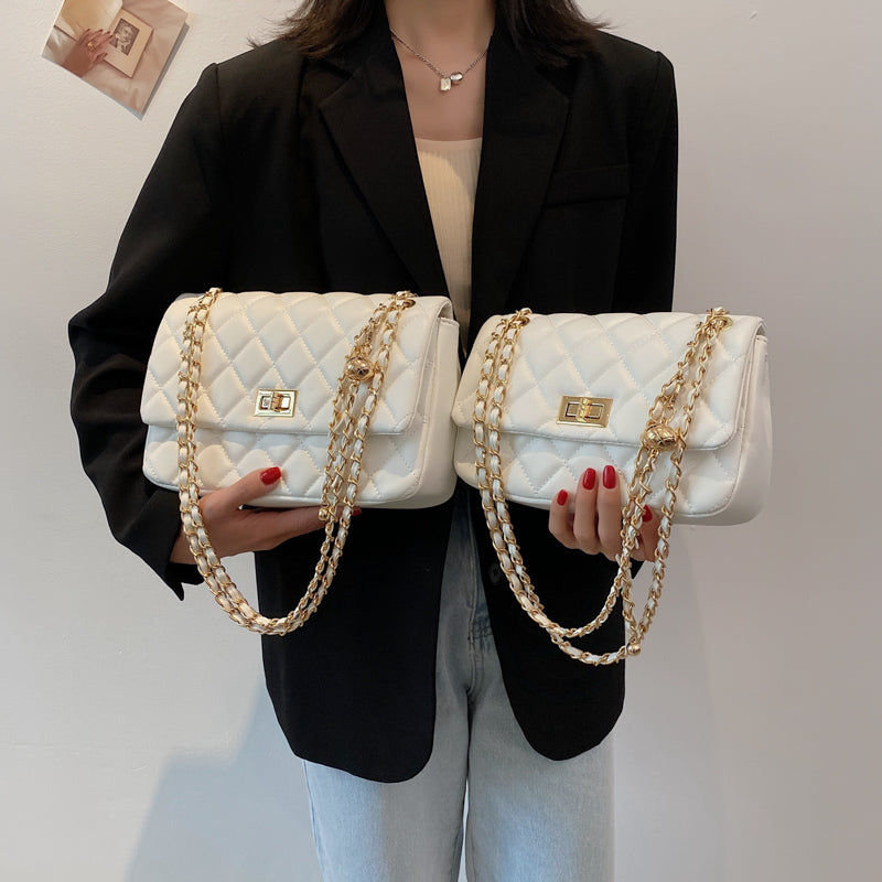 Vvsha Small Lingge PU Leather Crossbody Bag For Women 2022 Female Summer Chain Luxury Trendy Shoulder Handbags And Purses