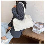 Graduation Gift Soft PU Leather Women Shoulder Bags Large Capacity Shopping Bag Casual Female Square Tote Bags Simple Ladies Travel Handbags