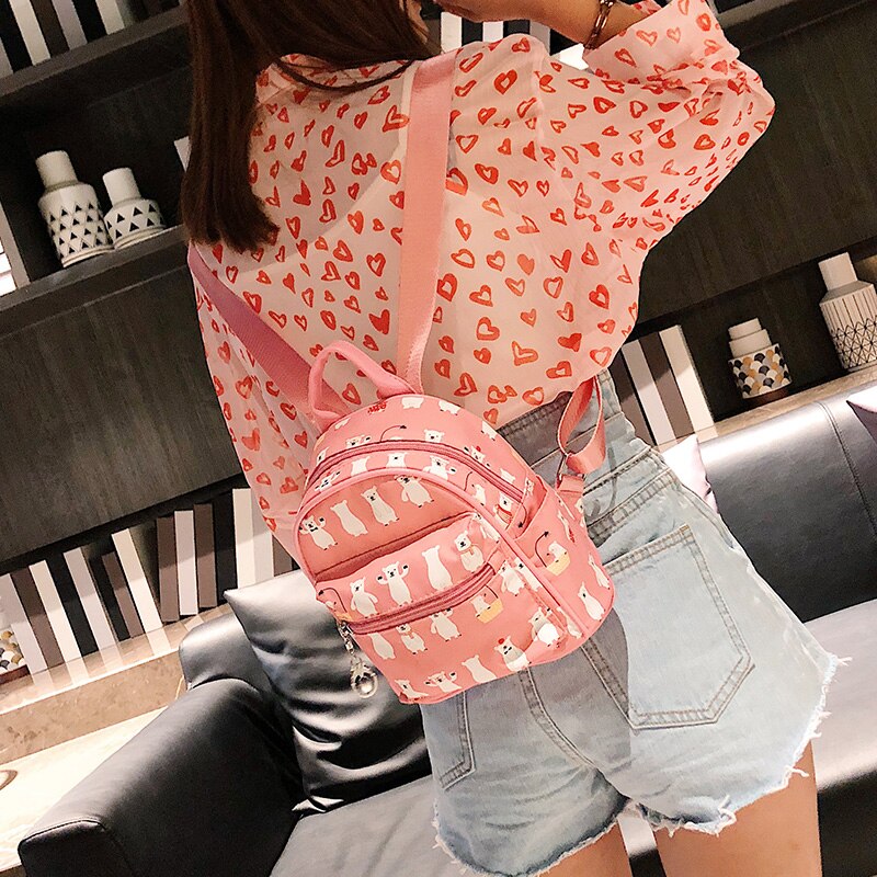 Christmas Gift Mini backpack women's 2021 summer fashion new high-quality pu fabric shopping small backpack Street fashion ladies teen backpack