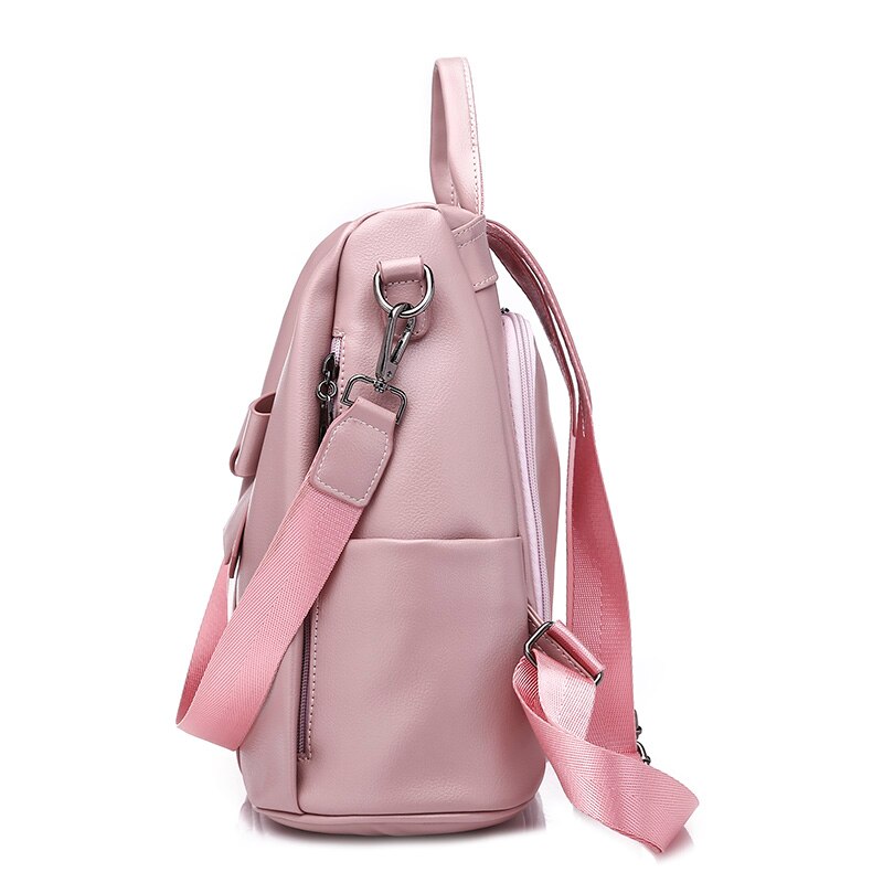 Christmas Gift Leisure Women Backpack High Quality Leather Lady Anti Theft Shoulder Bags Lovely Girls School Bags Women Traveling Backpack