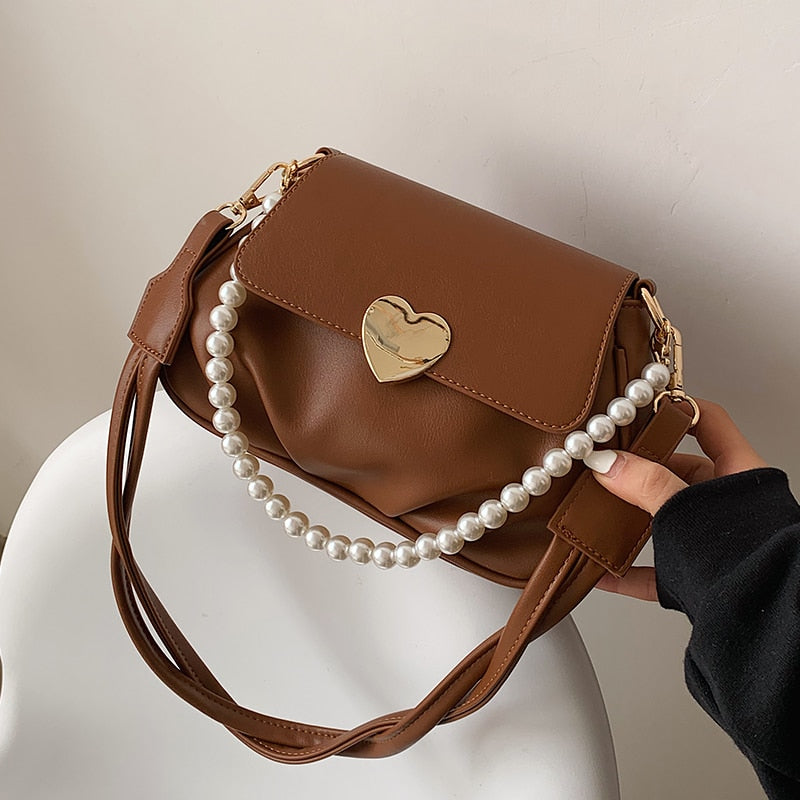 с доставкой Designer Luxury Brand Vintage PU Leather Chain Crossbody Handbags and Purses 2021 Fashion Lady Simple Shoulder Bag