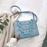Fashion Small Handbags For Women High Quality Pu Leather Shoulder Bag Simple Solid Color Female Crossbody Bag Mini Square Purse