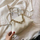 Chain Underarm Bag 2021 Summer New High-quality Soft PU Leather Women's Designer Handbag Luxury Brand Shoulder Messenger Bag