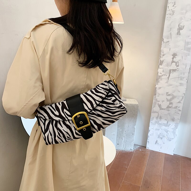 FANTASY Zebra Pattern Underarm Bags For Women Fashion Design Baguette Bag Newest Handbag Luxury Messenger Shoulder Bags Hot Sale