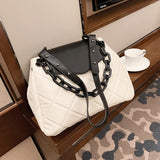 Lattice Large Chain Tote bag 2021 Fashion New Quality PU Leather Women's Designer Handbag High capacity Shoulder Messenger Bag