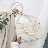 Fashion Small Handbags For Women High Quality Pu Leather Shoulder Bag Simple Solid Color Female Crossbody Bag Mini Square Purse
