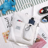 Christmas Gift Vvsha Women Package Print Cute Bear Canvas Bag Handbags Japanese Literary Shoulder Bag Casual Shopping Tote Girl Handbag