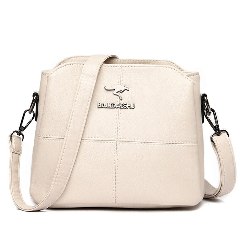 Christmas Gift Summer White Small Bags Ladies Messenger Bag Women Shoulder Bags PU Leather Crossbody Bag For Girl Female Solid Color Sac A Main