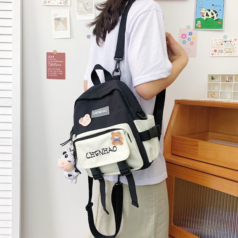 Christmas Gift Cute small women's backpack Kawaii teen girl with school bag in class Fashionable Japanese elements multifunctional backpack