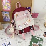 Christmas Gift 2021New Multifunctional stitching mini small backpack Cute girl outing shoulder bag Fashion candy color children's school bag