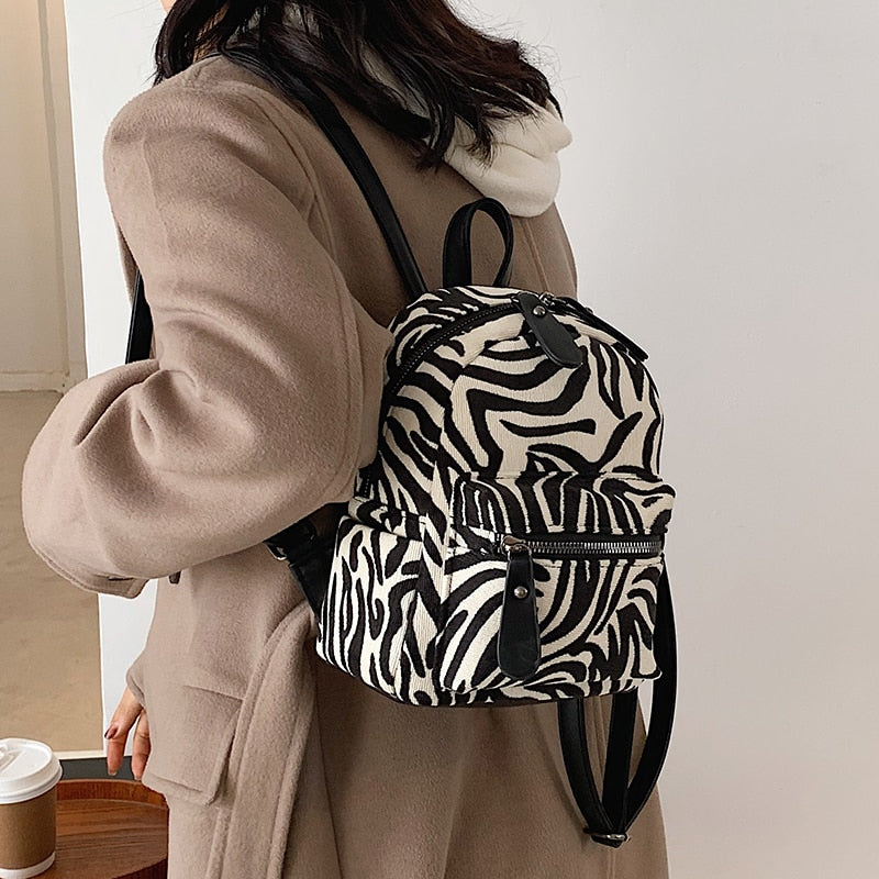 с доставкой Leopard grain Backpacks For Women 2020 Fashion Female Small Backpack Lady Back Pack For School Teenagers Girls